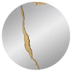 Lumiere Round II Mirror  - Hand-Craft Gold-Plated Hammered Brass - Boca do Lobo