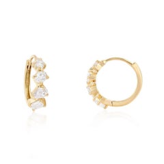 Lumina Bliss 14K (or 18k upon request) Yellow Gold Huggies Earrings