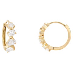 Lumina Bliss 14K (or 18k upon request) Yellow Gold Huggies Earrings