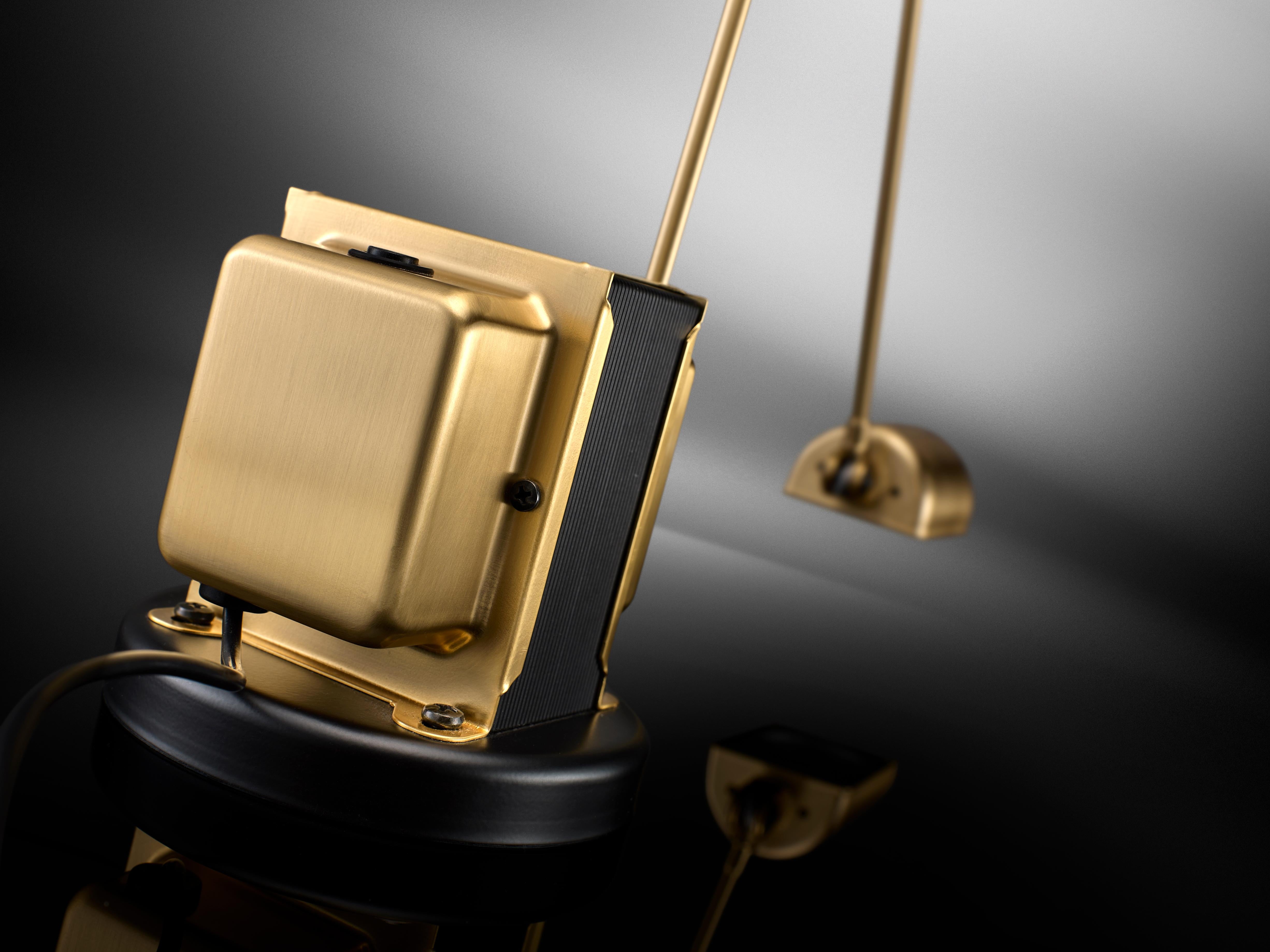 Lumina Stehlampe, gebürstetes Gold, Daphin, LED  Tommaso Cimini – Tommaso im Angebot 5