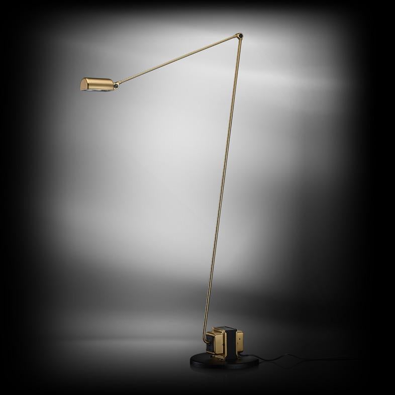 Métal Lumina lampadaire à LED en forme de daphine doré brossé  par Tommaso Cimini en vente