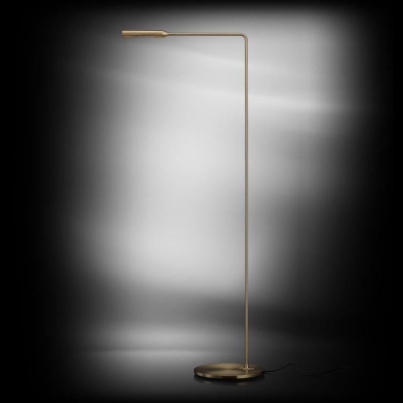 Lumina Brushed Gold Flo Floor Lamp  by Foster+Partners  For Sale 1