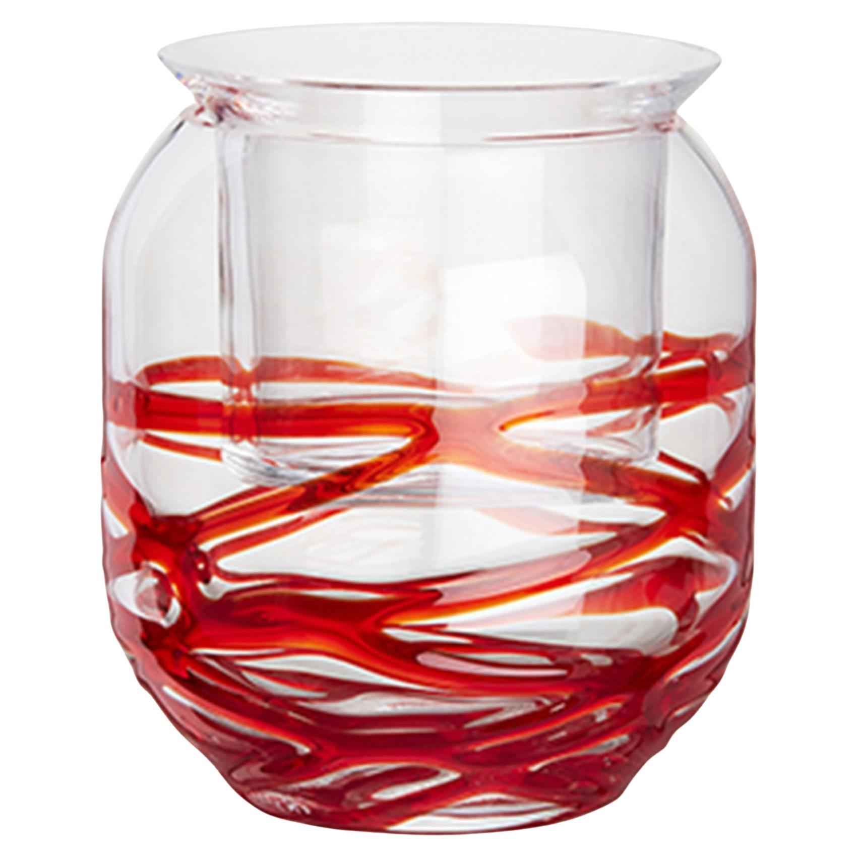 Lumina Candleholder Red #2 For Sale