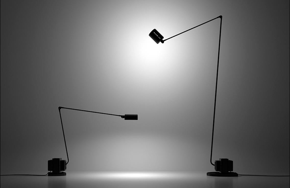 Moderne Lampadaire LED Lumina Daphine en noir par Tommaso Cimini en STOCK en vente