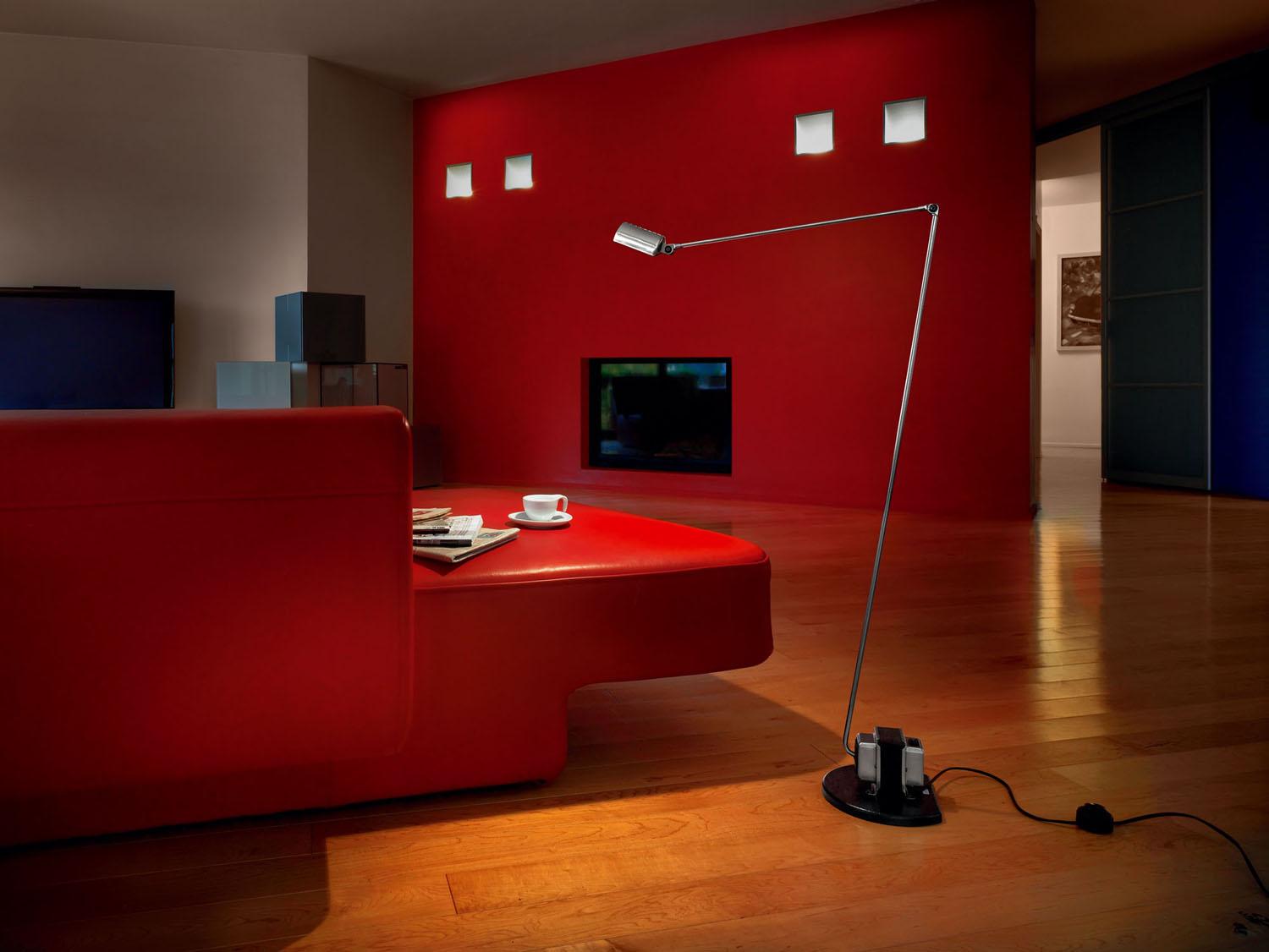 Lampadaire LED Lumina Daphine rouge de Tommaso Cimini Neuf - En vente à New York, NY