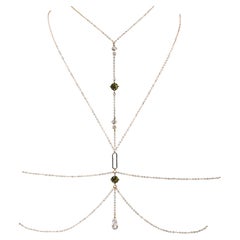 Lumina Drama 14K Gold-Filled Multi-Layer Body Chain in Peridot Green