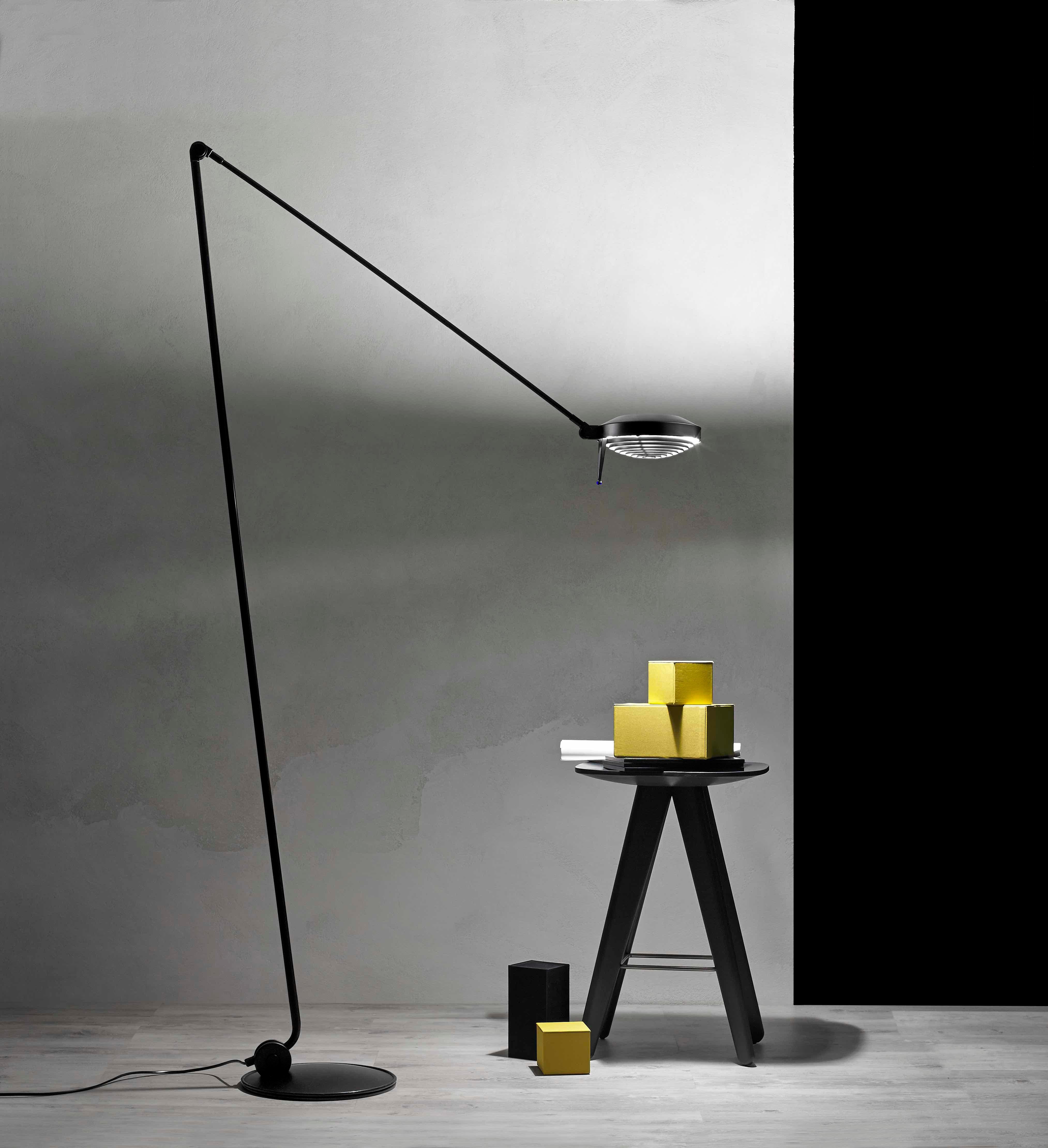 Modern Lumina Elle Floor Lamp in Brushed Nickel by Tommaso Cimini