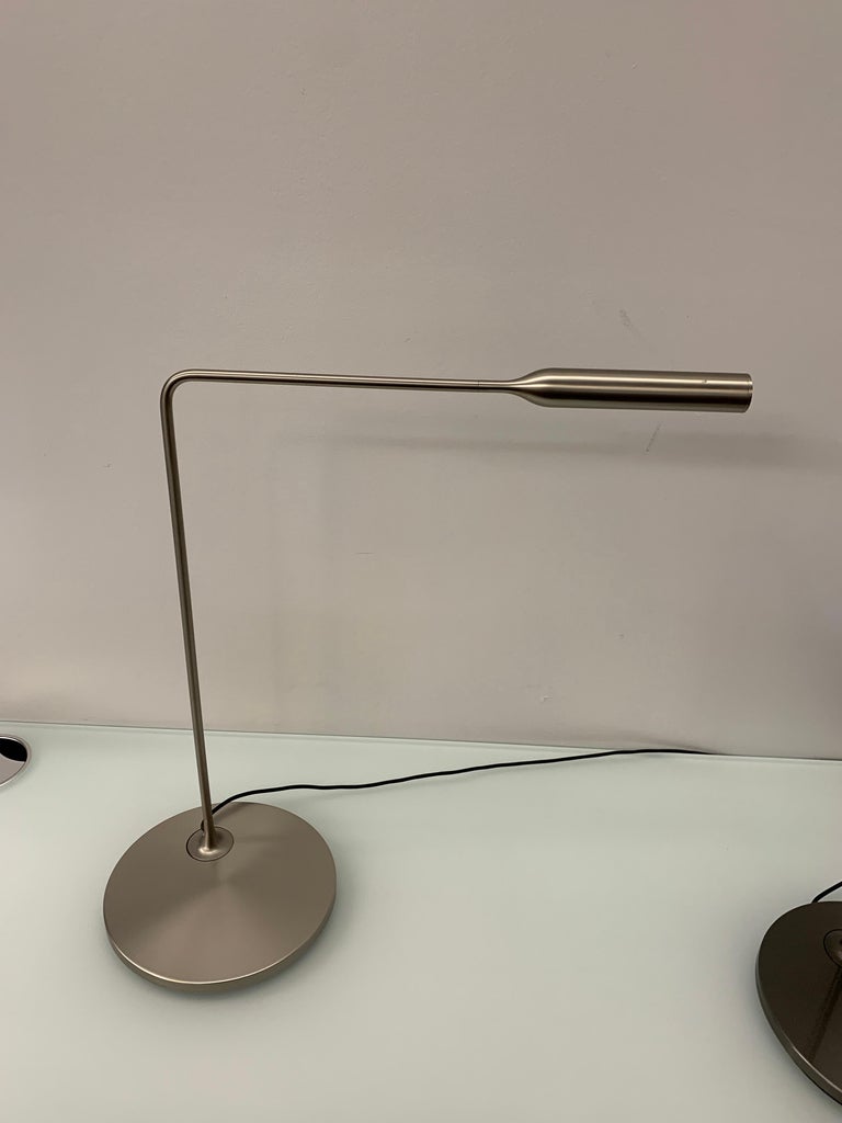 Lumina Flo Desk Lamp in Brushed Nickel by Foster+Partners at 1stDibs