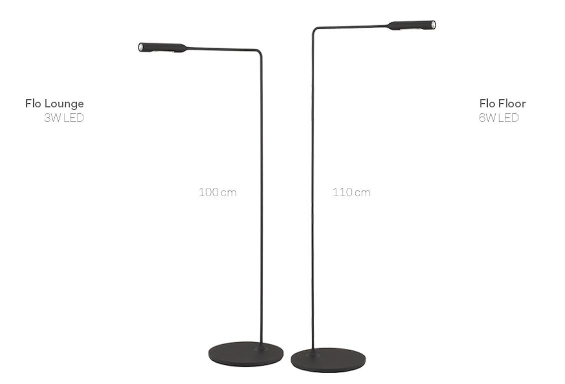Modern Lumina Flo Floor Lamp in Bronze Metal Paint by Foster+Partners For Sale