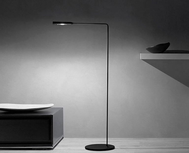 Lumina Flo Floor Lamp in Brushed Nickel by Foster+Partners ...