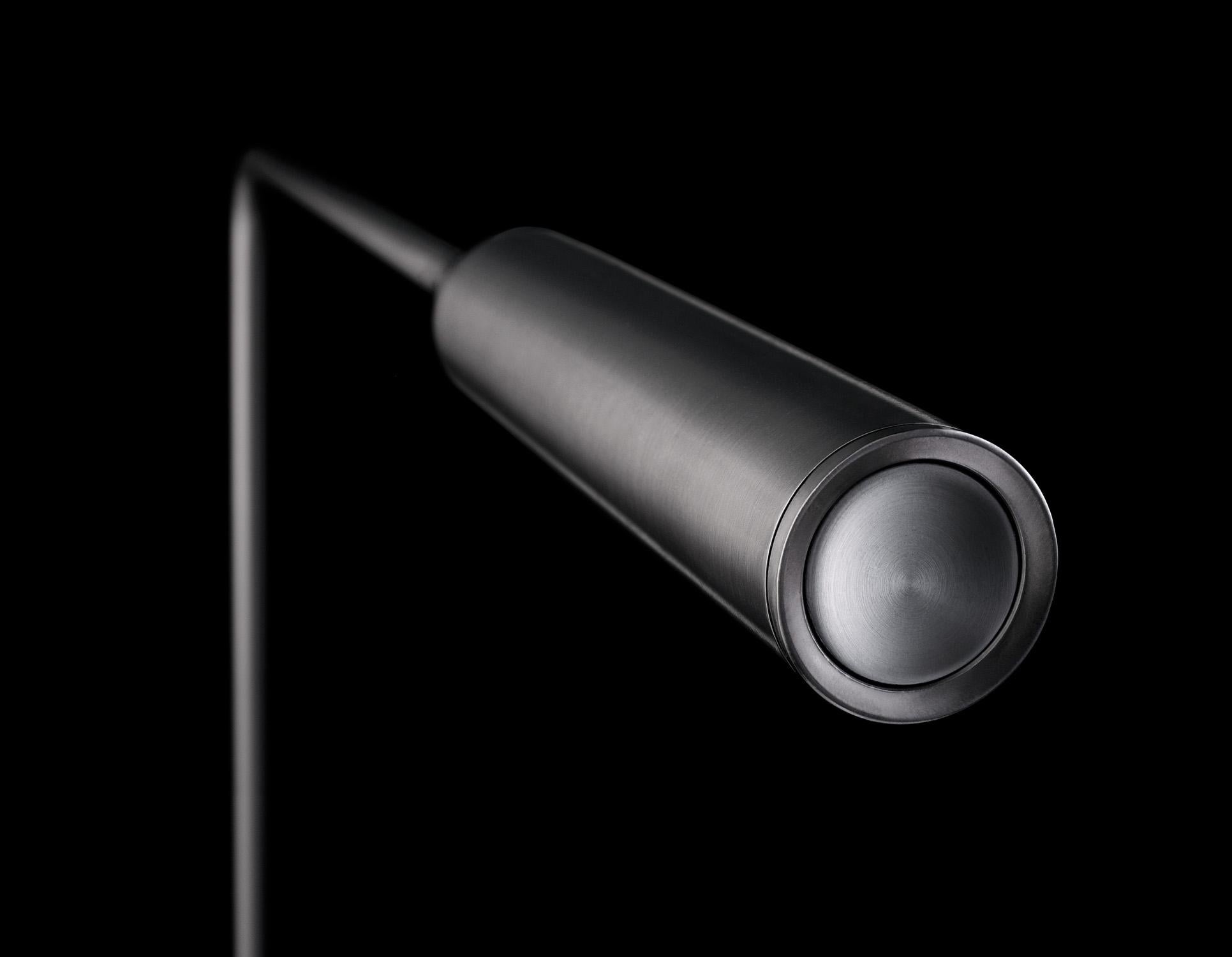 Italian Lumina Flo Table Lamp with F20 Grommet in Brushed Nickel by Foster+Partners For Sale