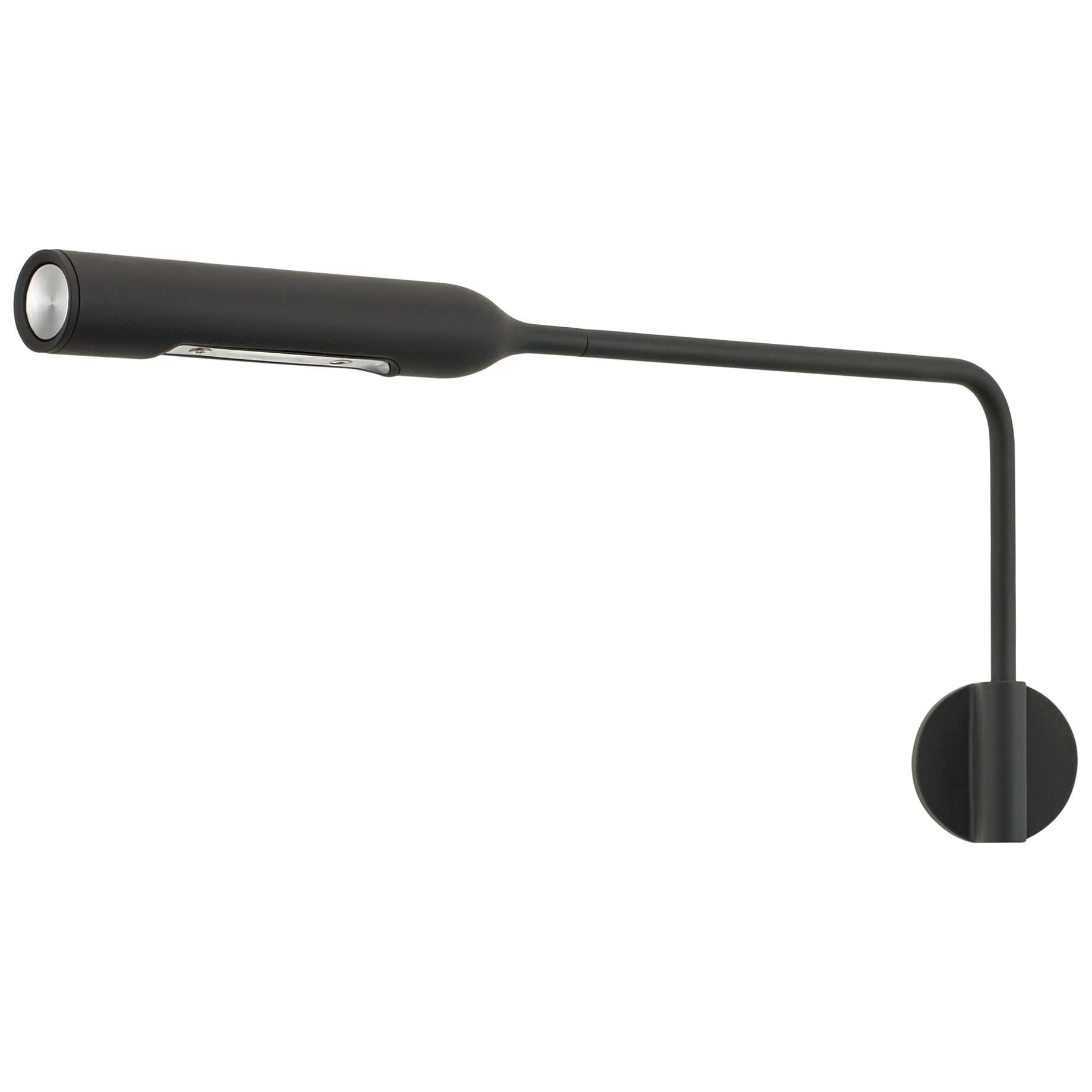 Lumina Flo Wall M Lamp in Black Soft-Touch by Foster+Partners For Sale