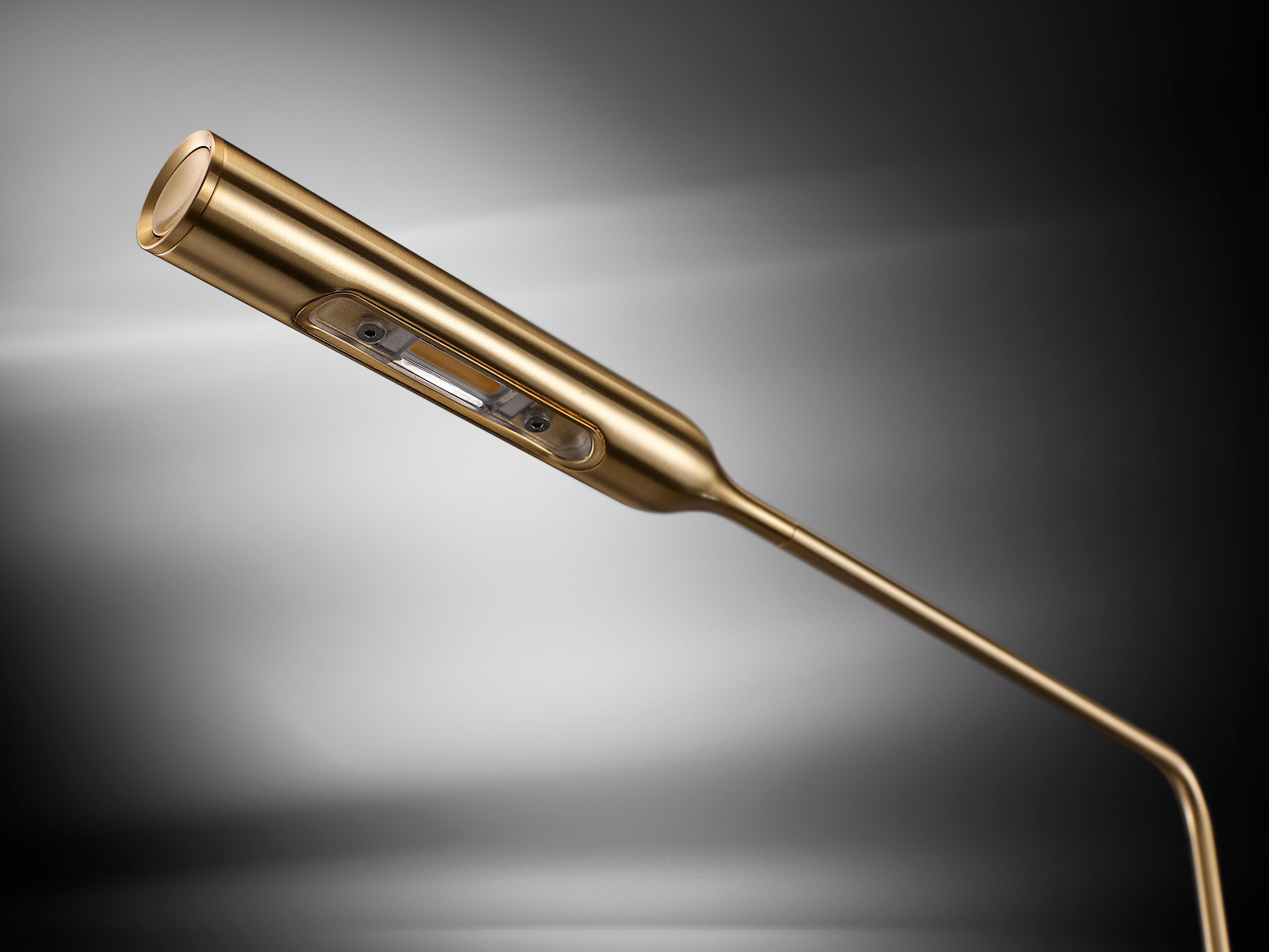 Lumina Gold gebürstet Flo Schreibtischlampe  von Foster+Partners (Moderne) im Angebot