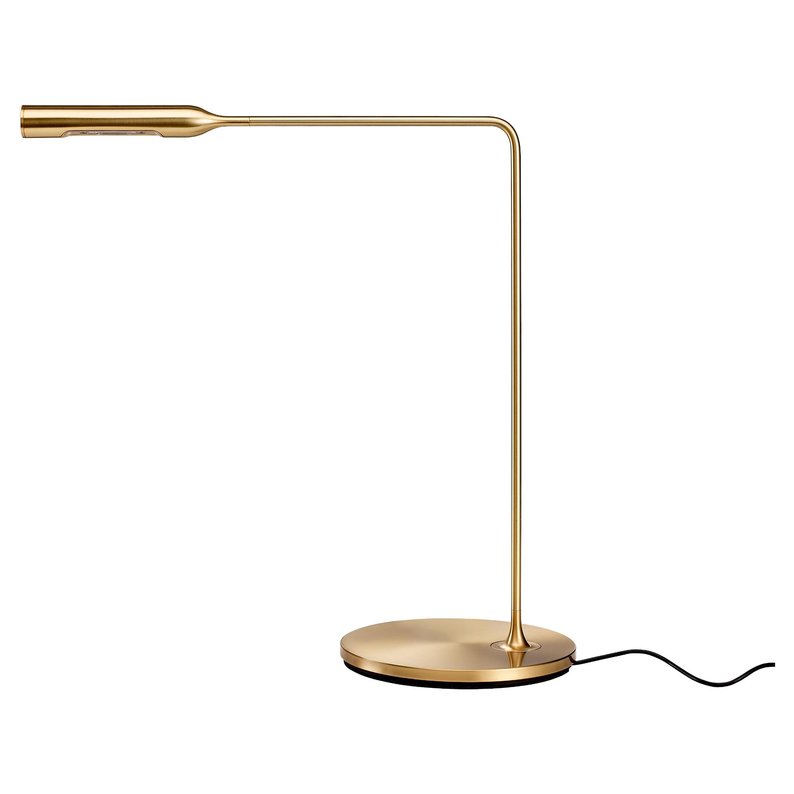 Lumina Gold gebürstet Flo Schreibtischlampe  von Foster+Partners
