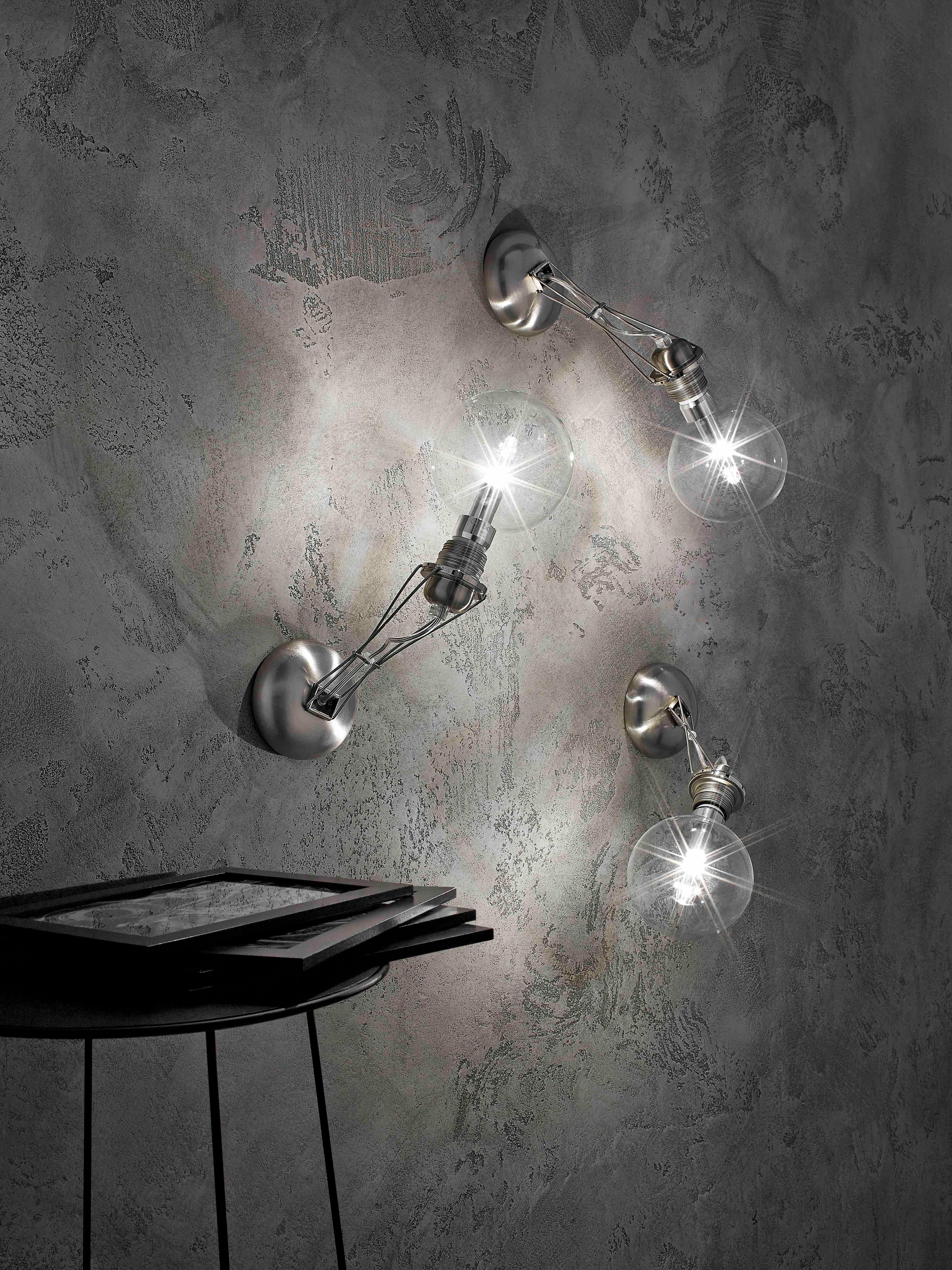 Lumina Matrix Mono-Wandleuchte aus gebürstetem Nickel von Yaacov Kaufman (Italienisch)