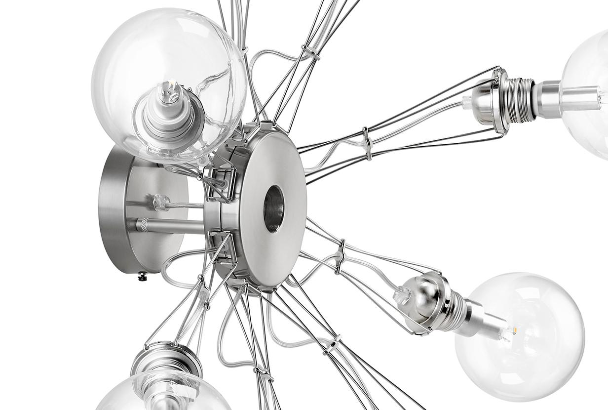 Lámpara de pared Lumina Matrix Otto-P en níquel cepillado by Yaacov Kaufman Italiano en venta