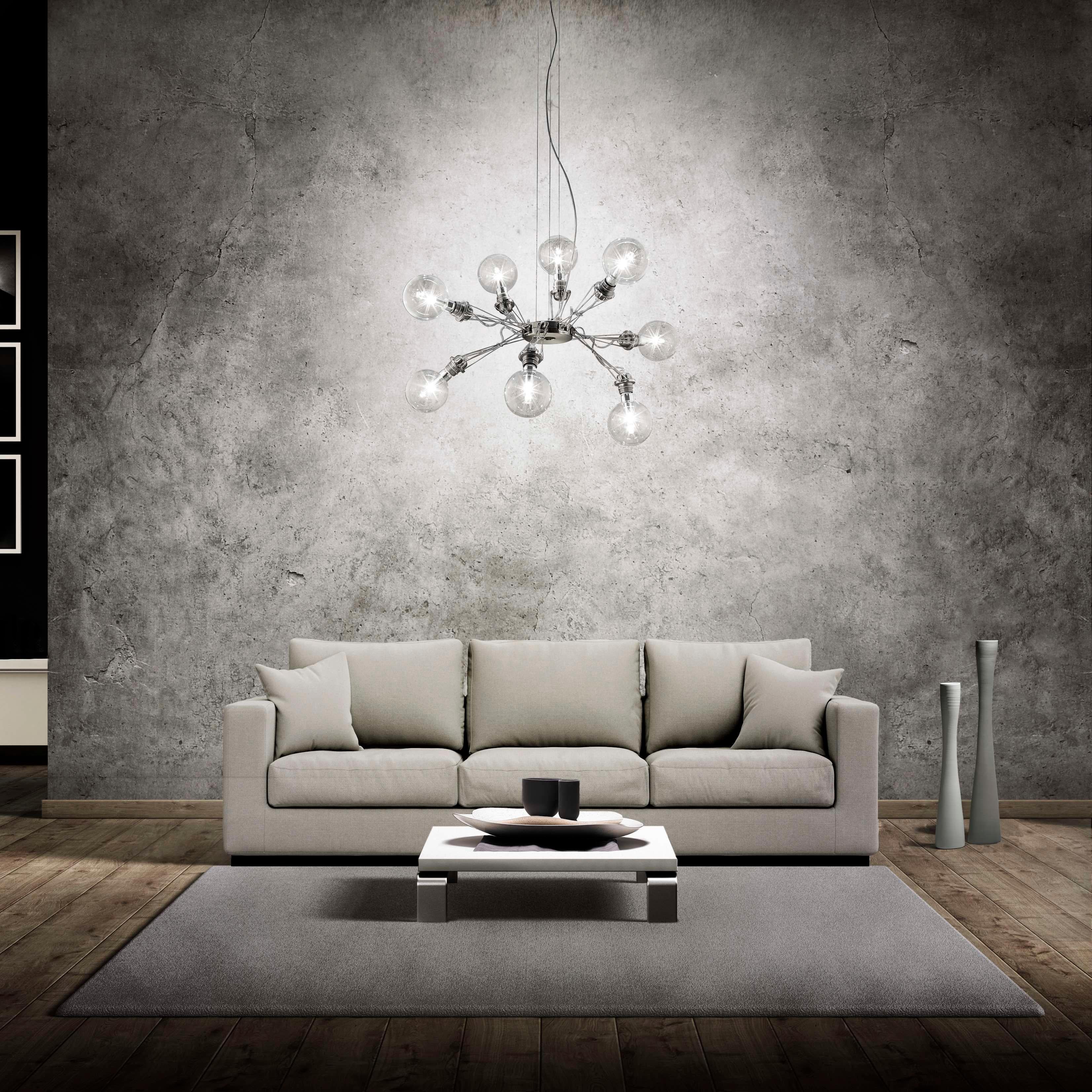 Modern Lumina Matrix Otto Suspension Lamp in Brushed Nickel by Yaacov Kaufman For Sale