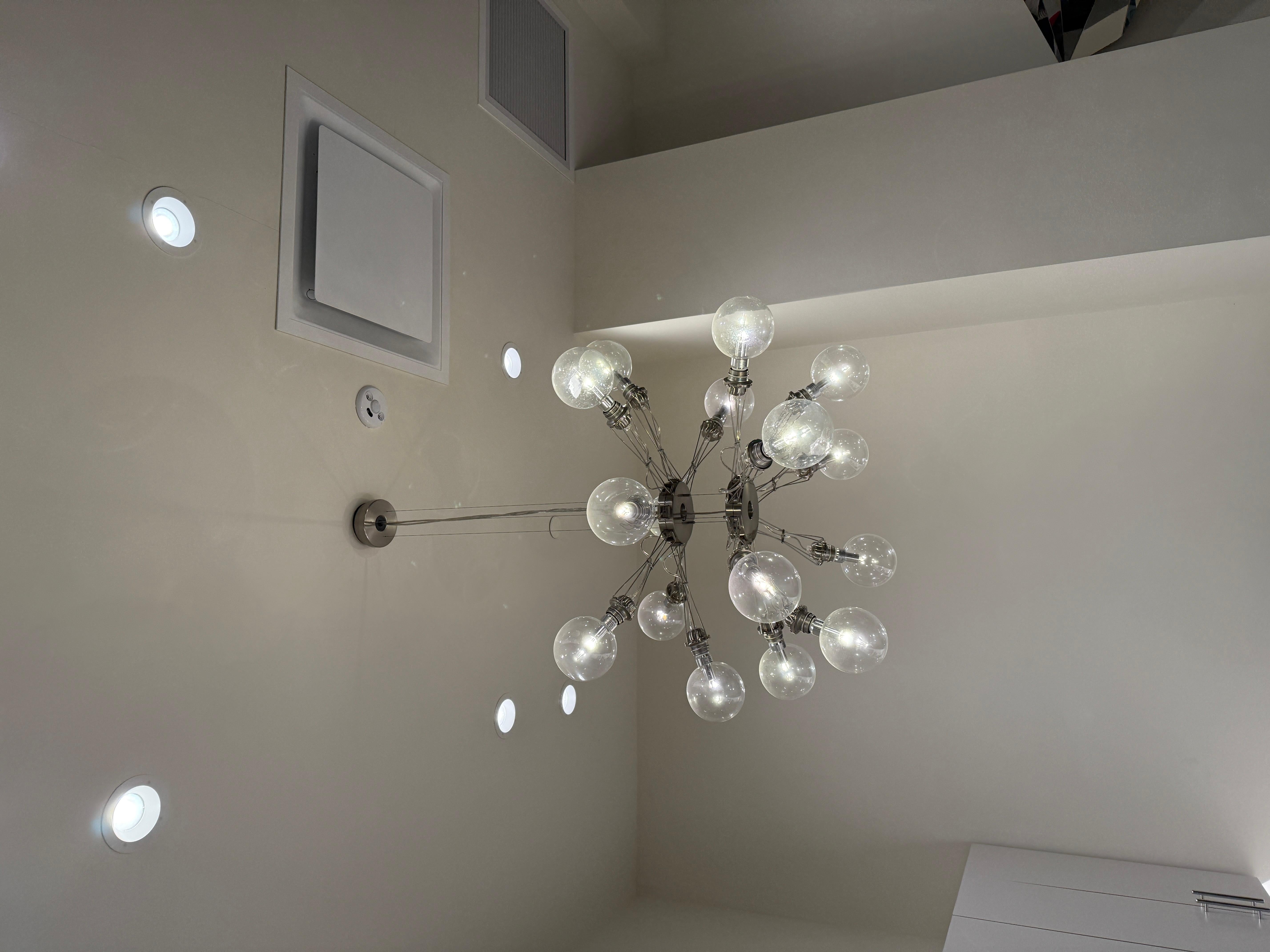 Nickel Lampada a sospensione Lumina Matrix di Yaacov Kaufman in stock in vendita