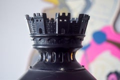 suspension luminaire "Lanterne" parisienne en fonte - France 1950