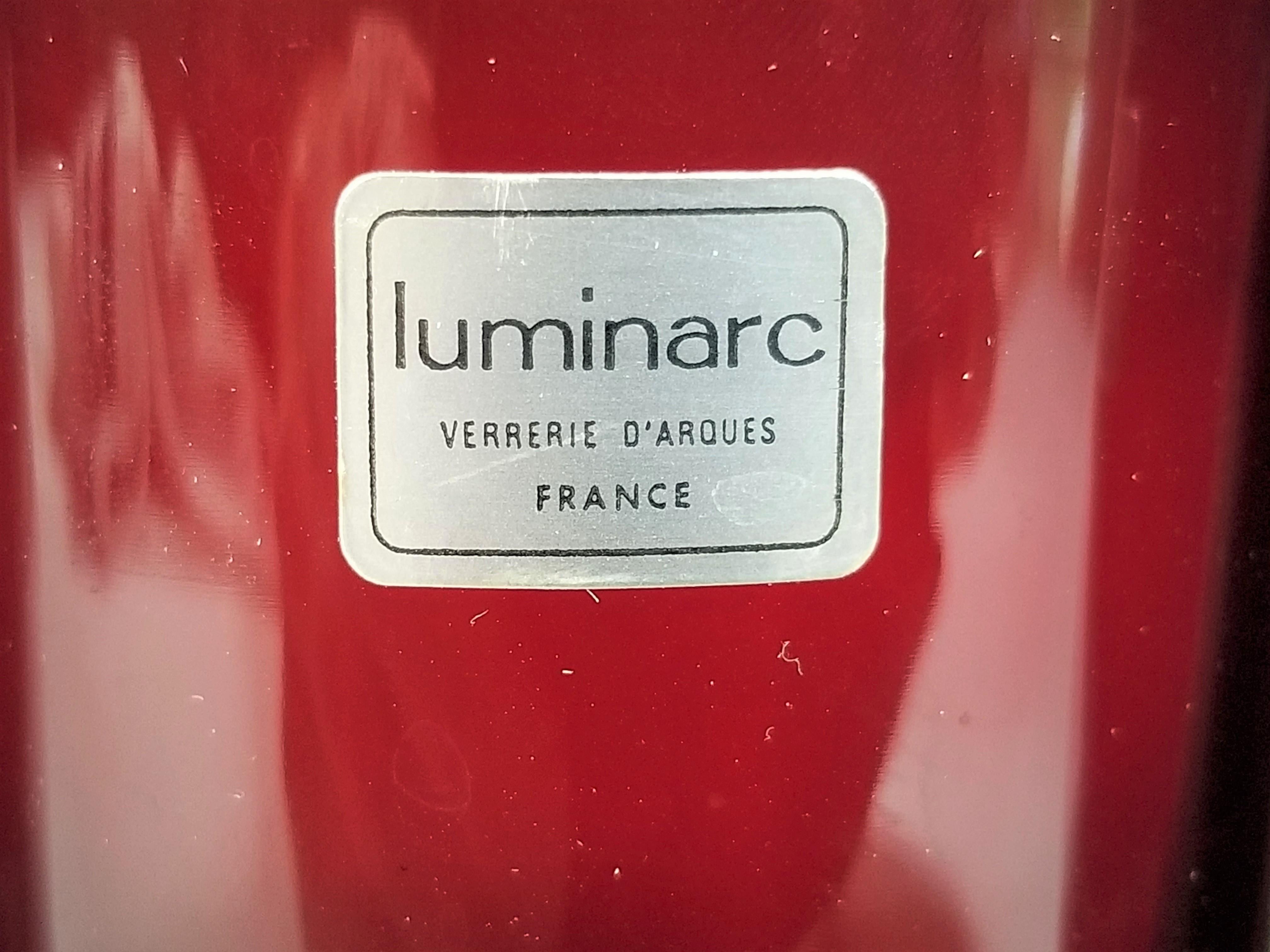 Luminarc France Ruby Red Glassware 8