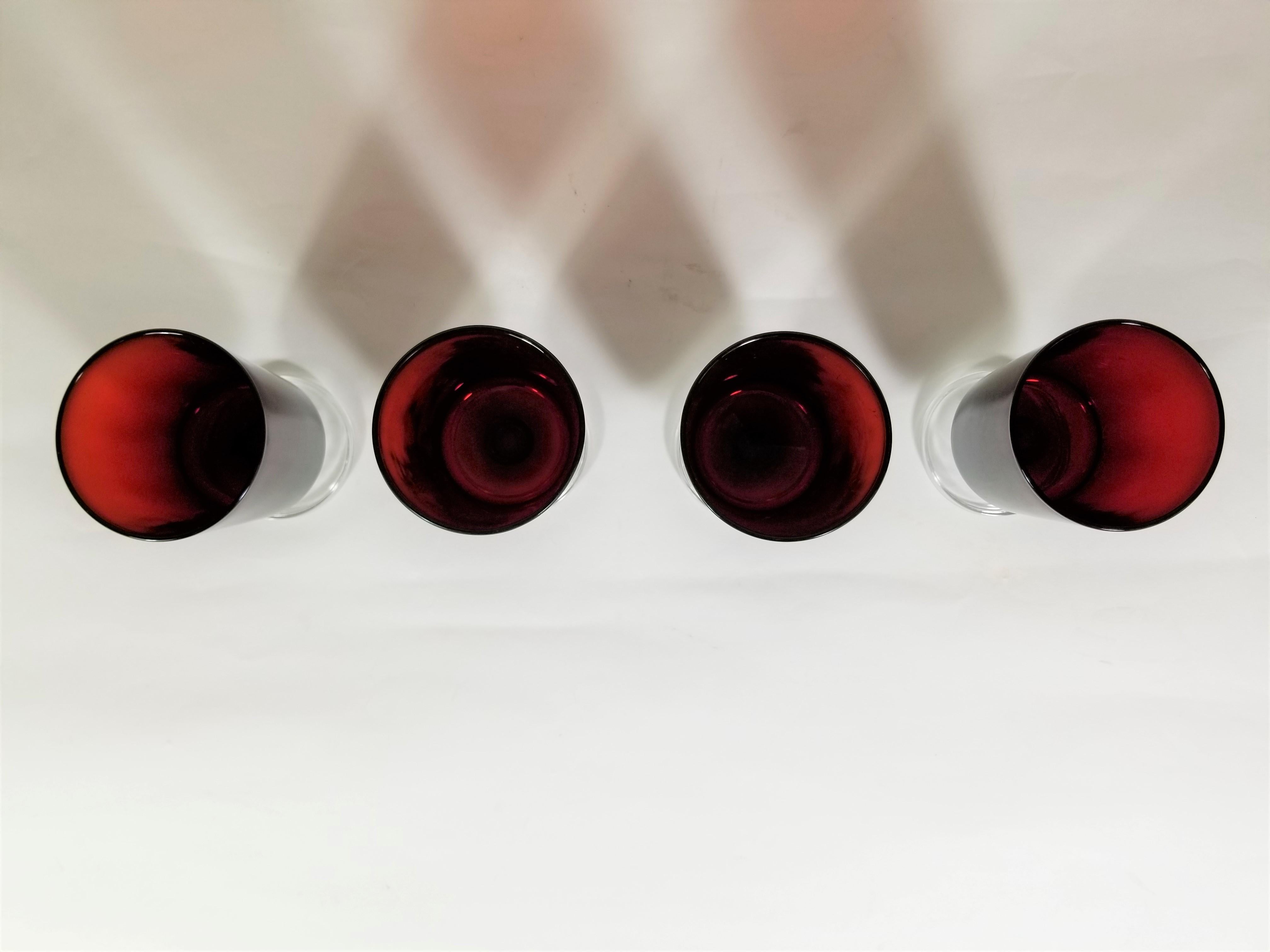 luminarc ruby red glasses