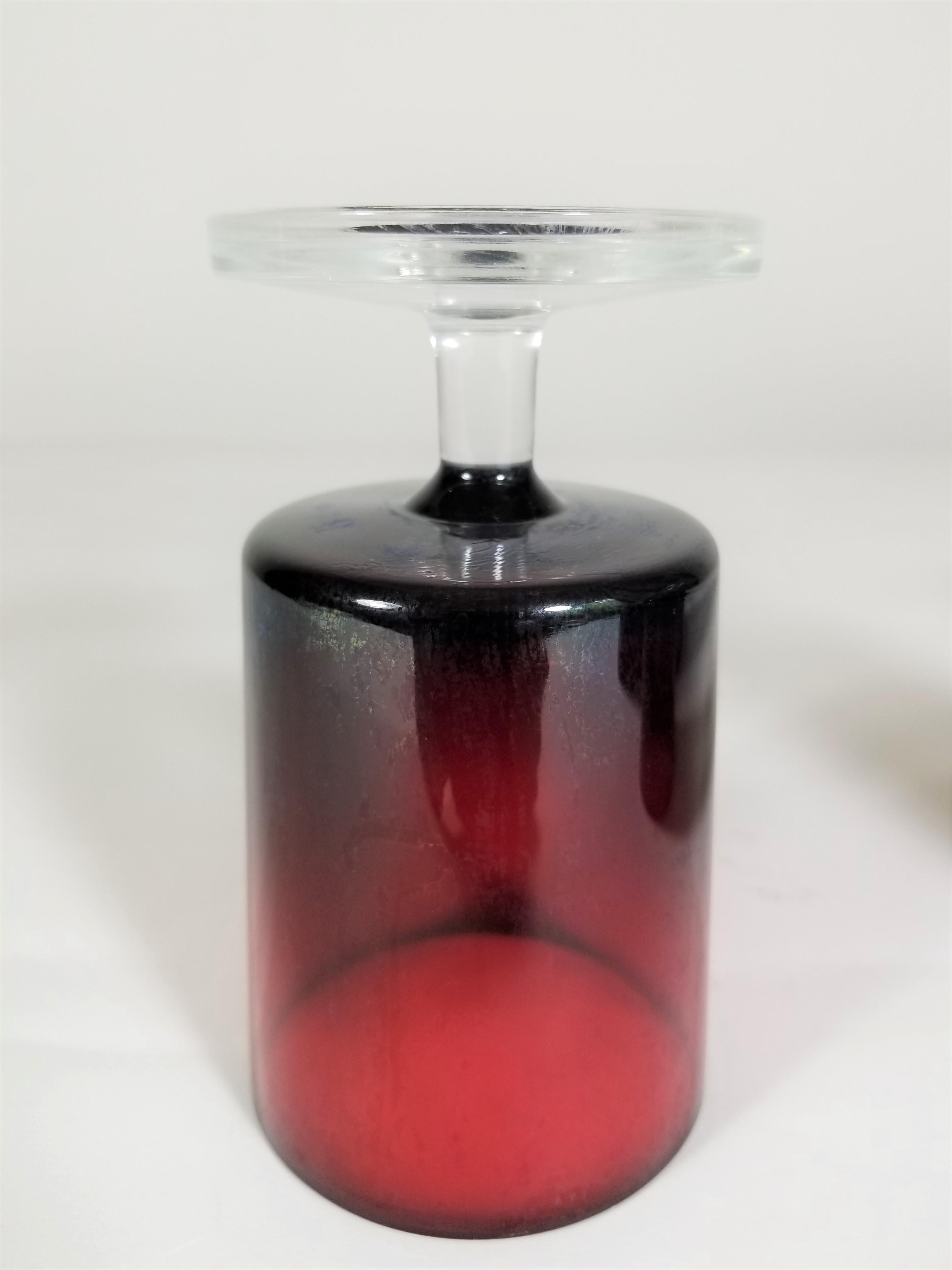 Luminarc France Ruby Red Glassware In Excellent Condition In New York, NY