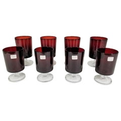 Retro Luminarc France Ruby Red Glassware