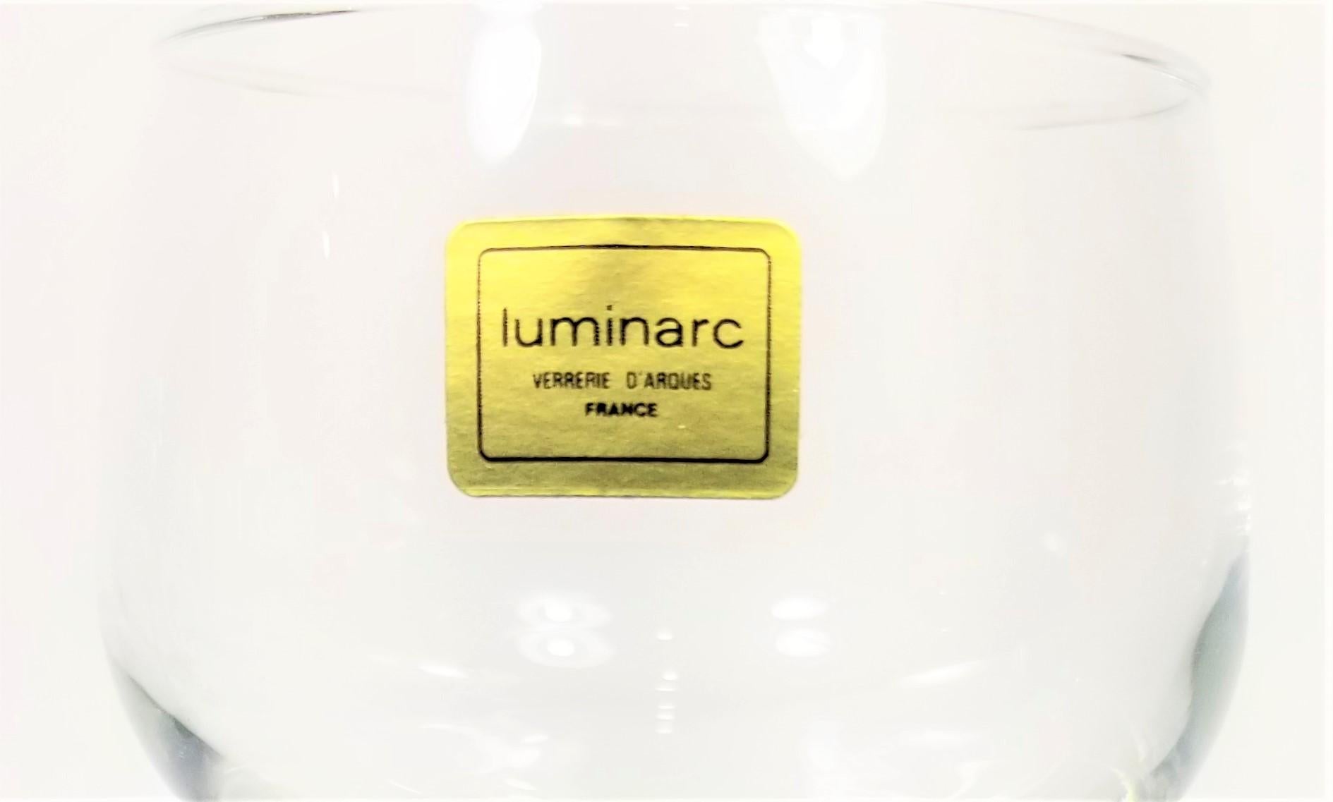 Luminarc French Stemware Glassware Barware Made in France Unused, Set of 8 2
