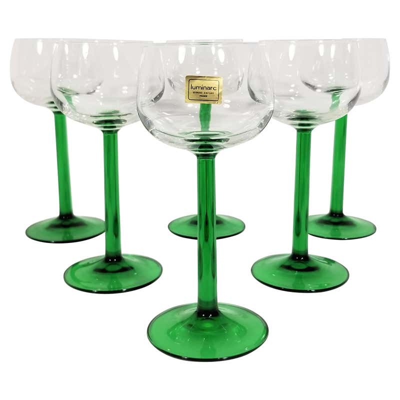 Set of 12 Mid-Century Modern Ruby Red Wine Goblets by Cristal d'Arques at 1stDib Set of 12 Mid-Century Modern Ruby Red Wine Goblets by Cristal d'Arques at 1stDib