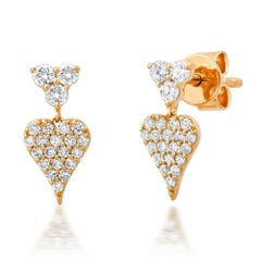 Luminary Horizon 14K (or 18k upon request) Yellow Gold Diamond Dangles Earrings