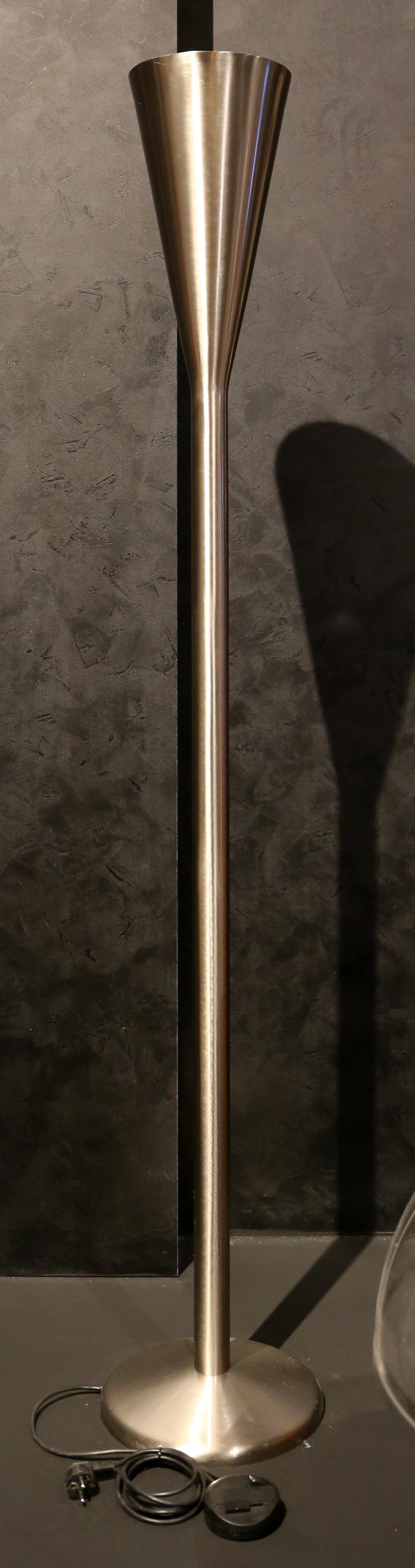 Modern FontanaArte Luminator Floor Lamp by Pietro Chiesa 1933 Nickel-plated Brass MCM