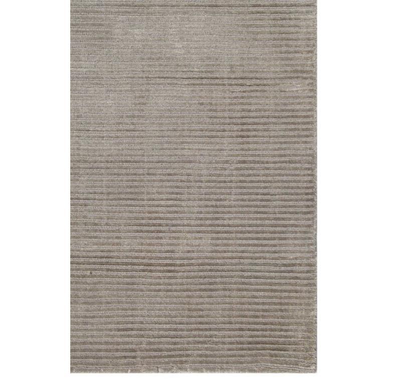 Modern Luminescent Neutrality Classic Gray & Classic Gray 150x240 cm Handloom Rug For Sale