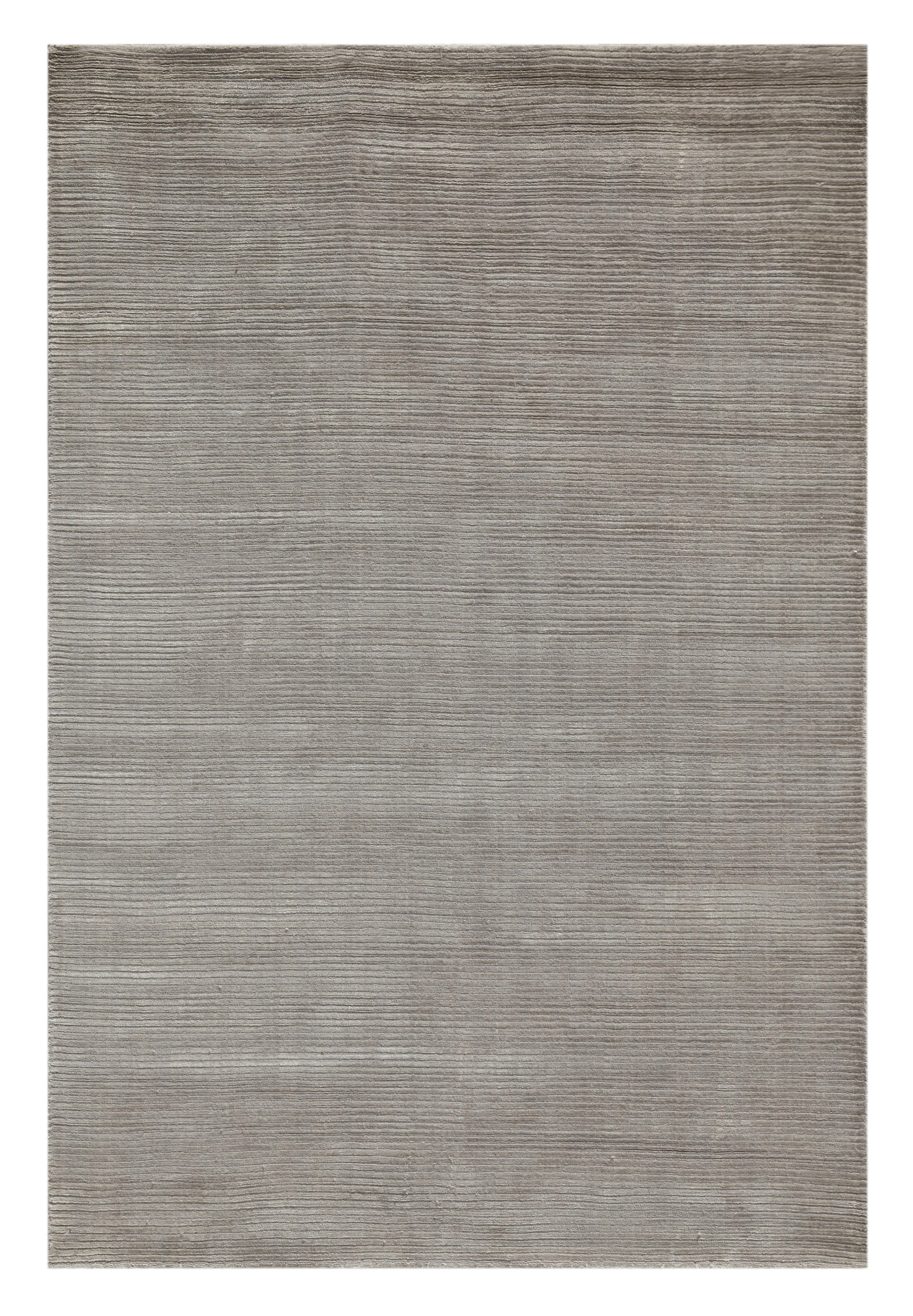 Moderne Luminescent Neutrality Classic Gray & Classic Gray 150x240 cm Tapis tissé main en vente