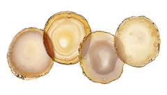 Lumino Coasters in Agate and 24-Karat Gold by ANNA New York
