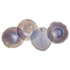 Lumino Coasters in Agate and Pure Silver by ANNA New York
