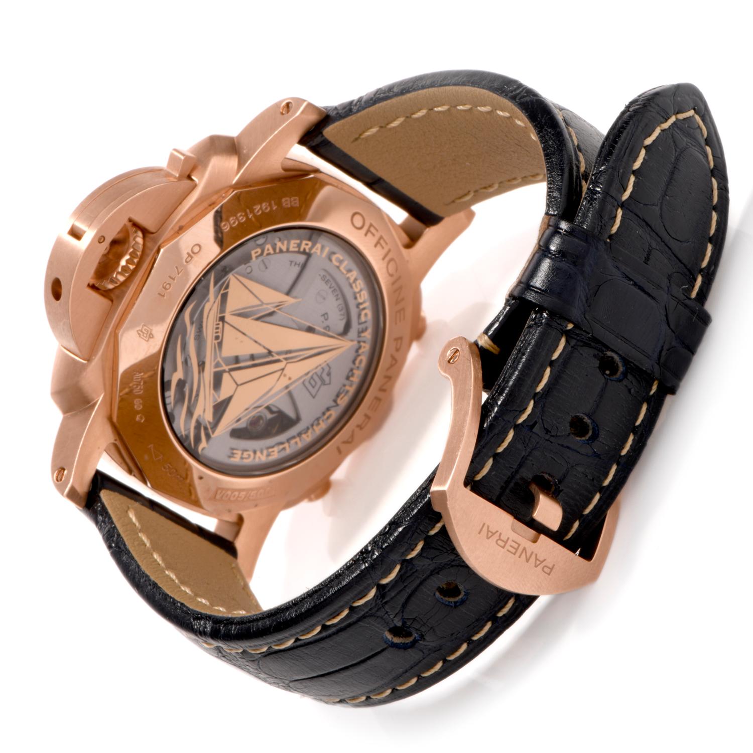 panerai flyback rose gold