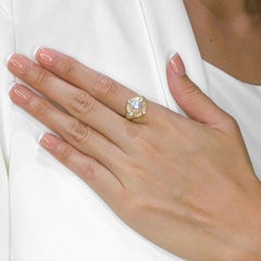 Luminous 0.39ct Natural Diamond & Akoya Pearl Ring in 18K Yellow Gold