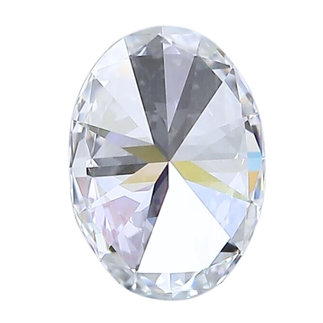 Donna Luminoso diamante ovale doppio taglio eccellente da 0,51 carati - certificato GIA in vendita