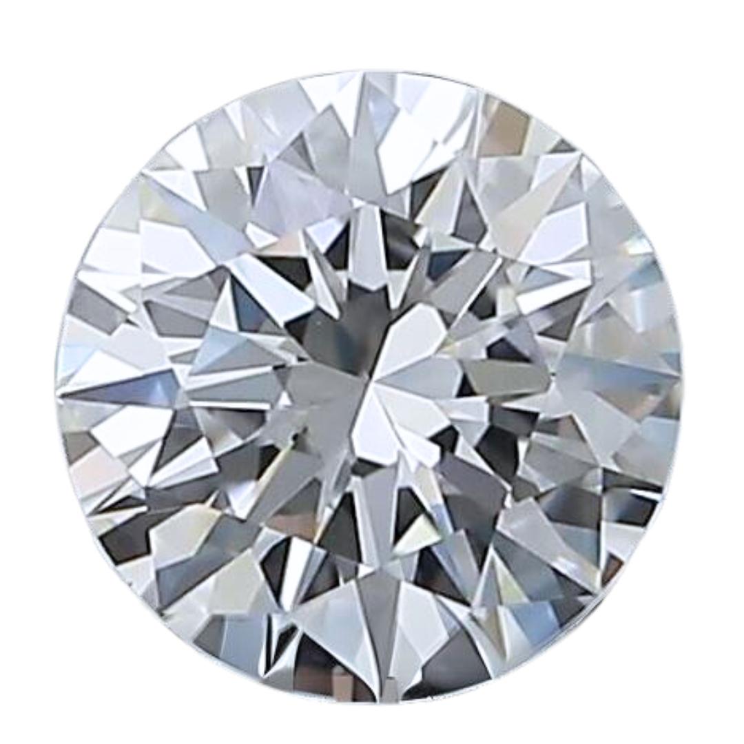 Luminous 0.53ct Ideal Cut Round Diamond - GIA Certified For Sale 2