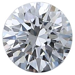 Diamant rond lumineux de 0.53 carat de taille idéale, certifié GIA