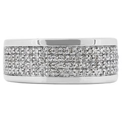 Luminous 0.5ct Round Brilliant Diamonds Ring in 18K White Gold