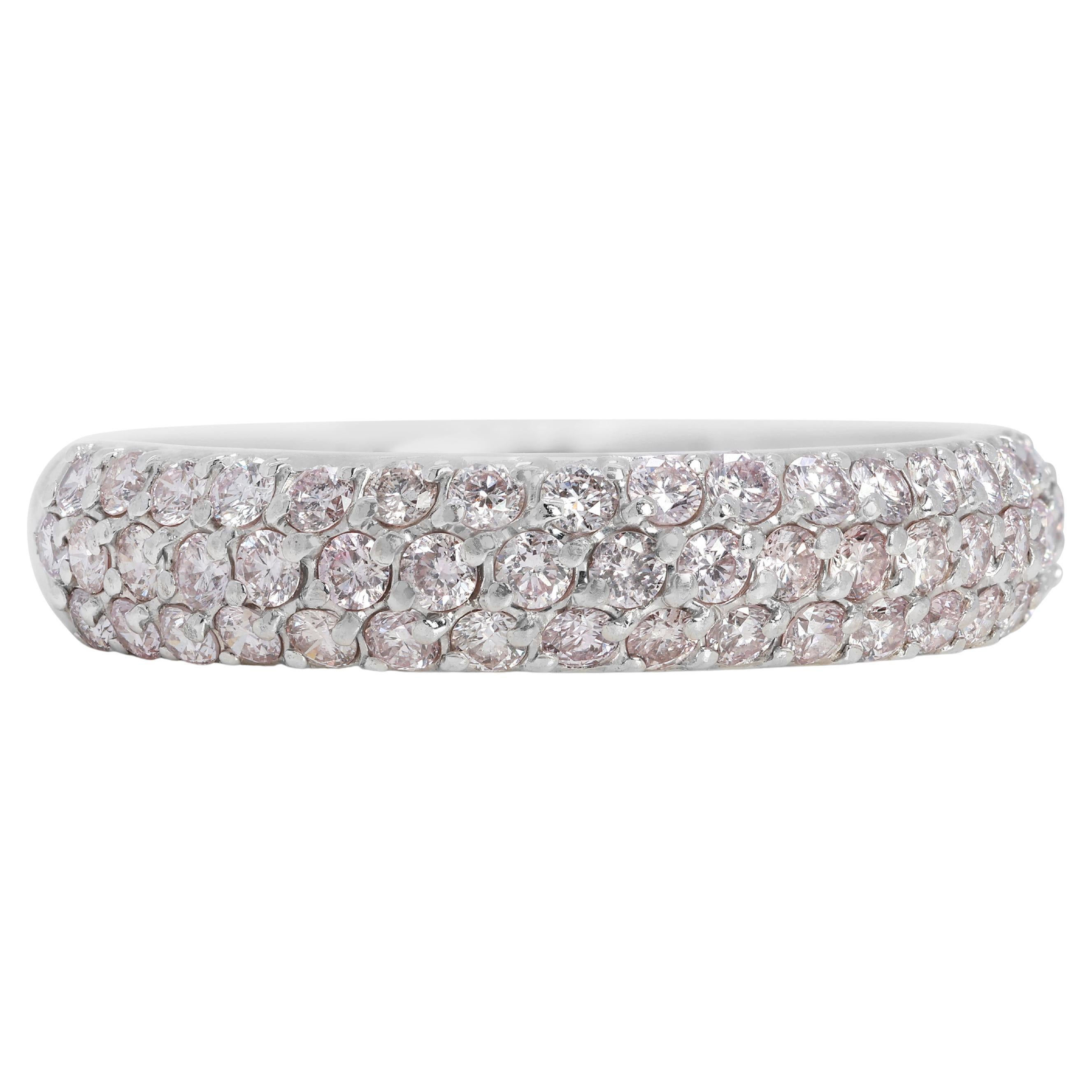 Luminous 0.60ct Round Brilliant Natural Diamond Platinum Ring