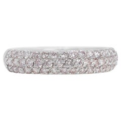 Luminous 0.60ct Round Brilliant Natural Diamond Platinum Ring