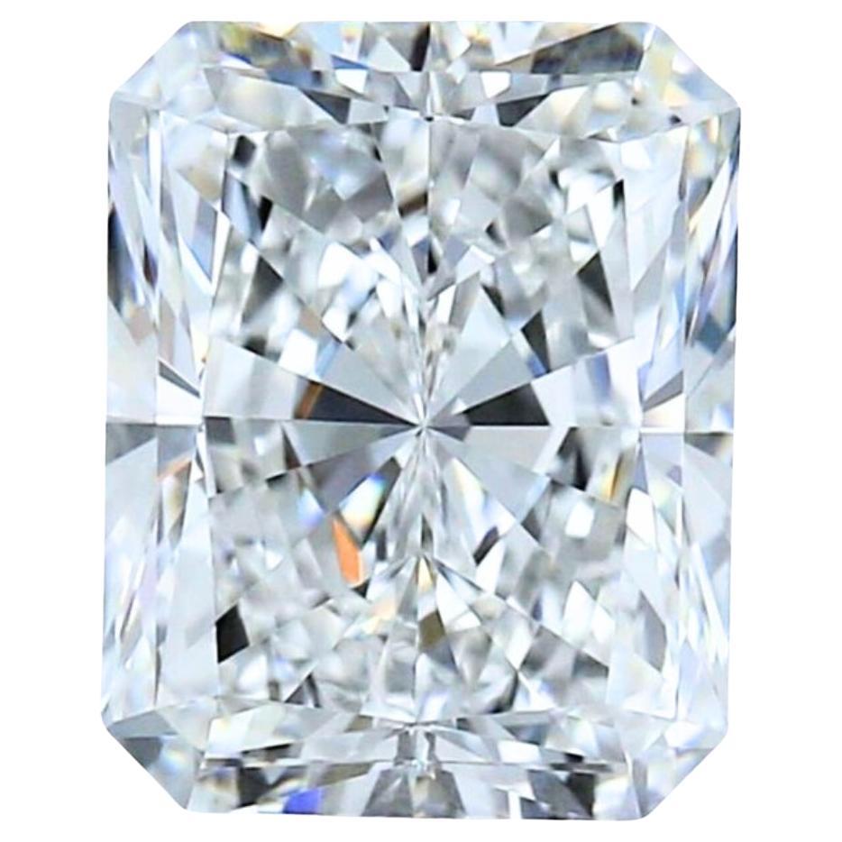 Lumineux diamant rectangulaire à double excellente taille idéale de 1,01 carat