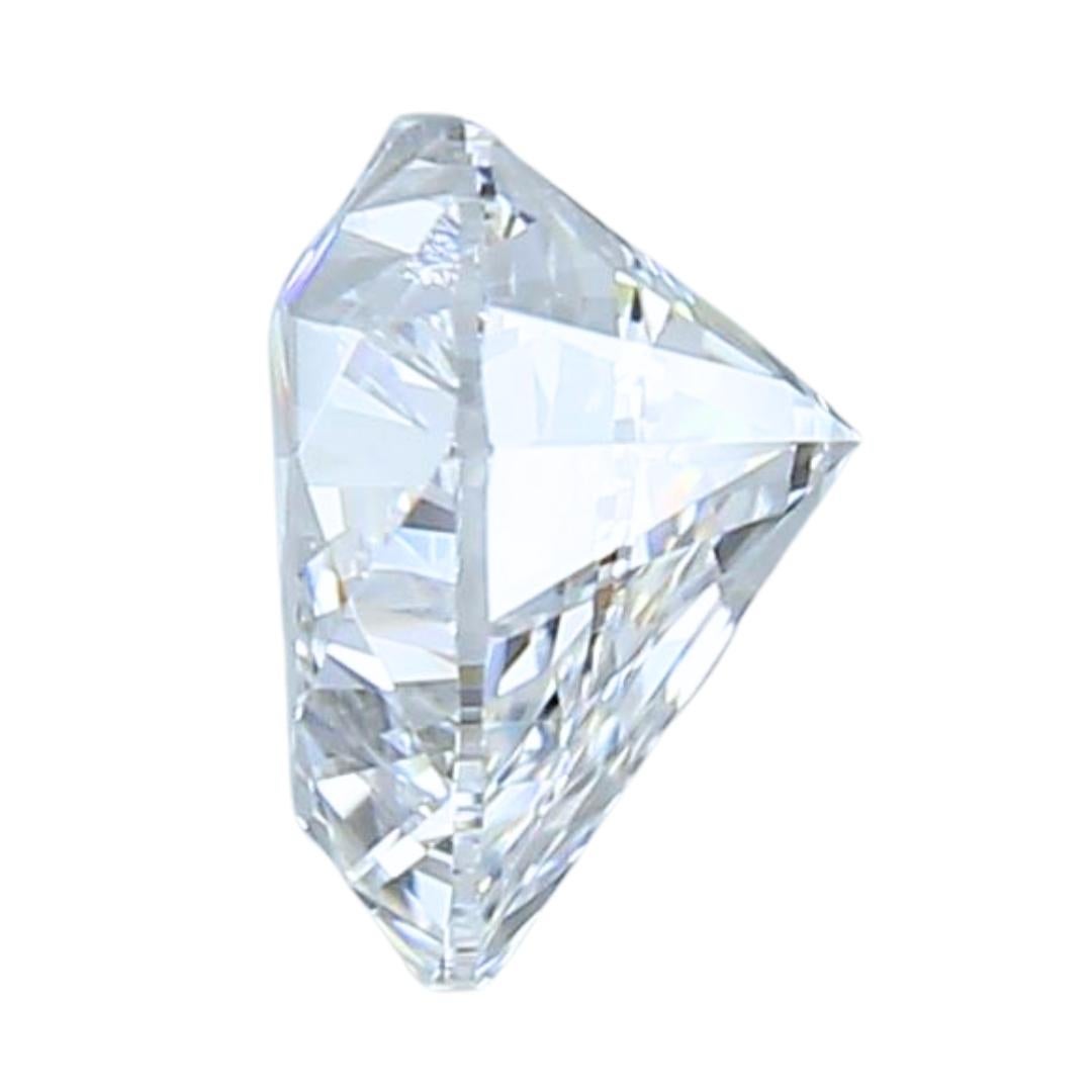 Taille cœur Lumineuse bague Halo en or jaune 18 carats avec deux diamants de taille idéale de 1,01 carat