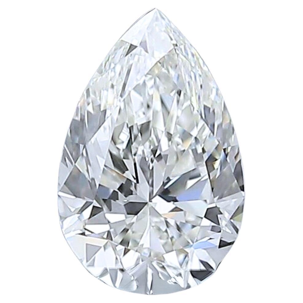 Diamant lumineux de 1,01 carat de taille idéale en forme de poire, certifié GIA