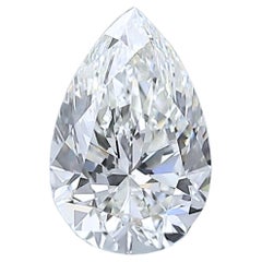 Luminoso diamante en forma de pera de talla ideal de 1,01 ct - Certificado GIA