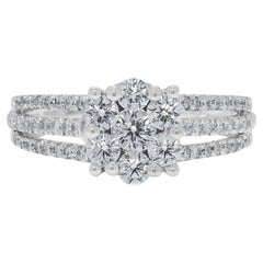 Luminous 1.06ct Good Heart Celestial Diamond Ring in 18K White Gold