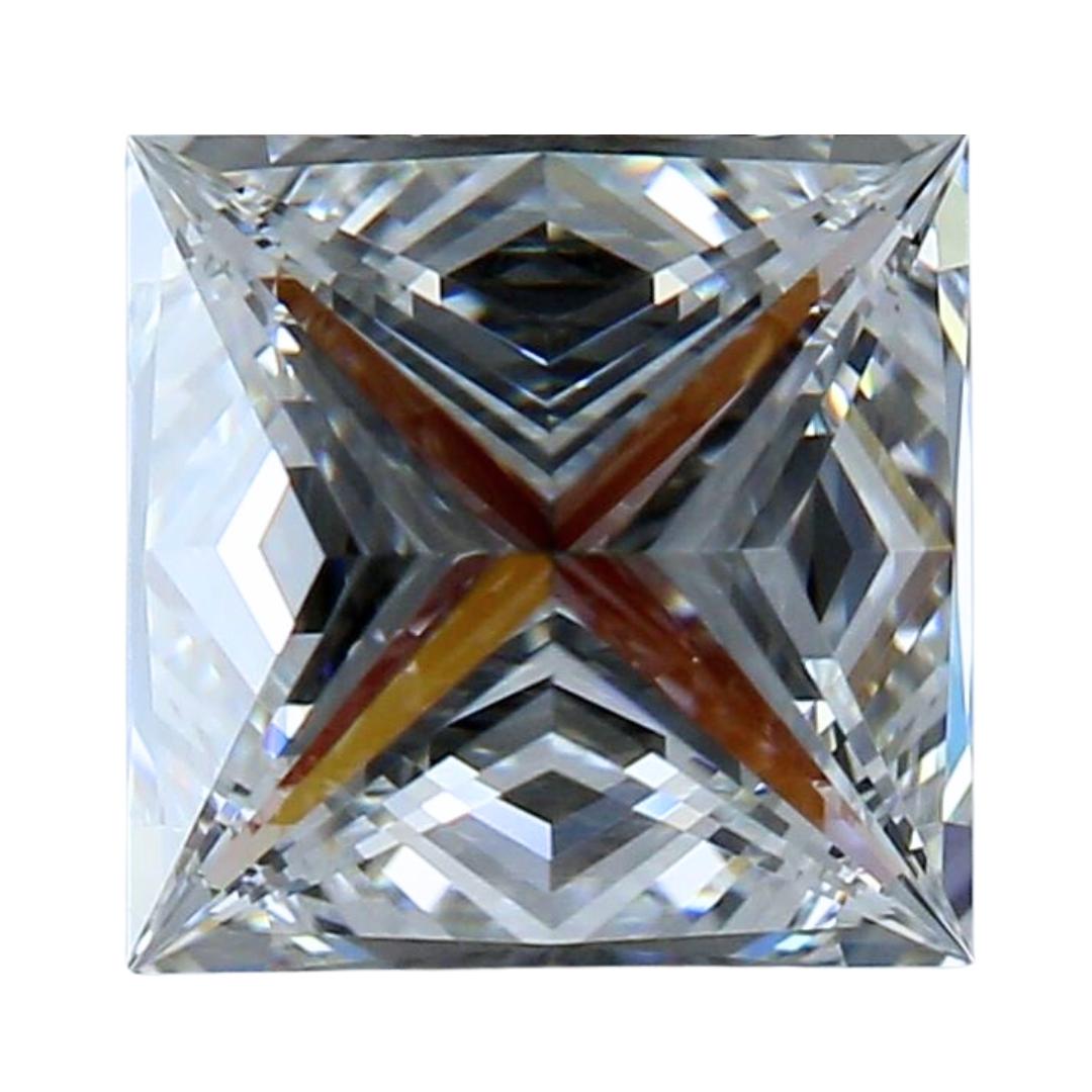 Diamant carré lumineux de 1,07 carat de taille idéale, certifié GIA Pour femmes en vente