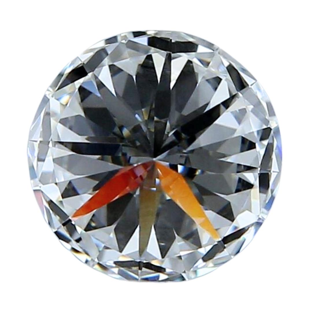 Donna Luminoso diamante rotondo a taglio ideale triplo eccellente da 1,14 carati - certificato GIA in vendita